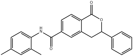 N-(2,4-dimethylphenyl)-1-oxo-3-phenyl-3,4-dihydro-1H-isochromene-6-carboxamide Structural