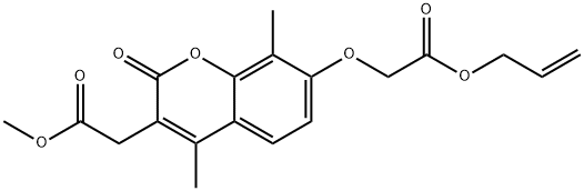 allyl 2-((3-(2-methoxy-2-oxoethyl)-4,8-dimethyl-2-oxo-2H-chromen-7-yl)oxy)acetate Structural