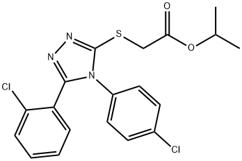 isopropyl 2-((5-(2-chlorophenyl)-4-(4-chlorophenyl)-4H-1,2,4-triazol-3-yl)thio)acetate Structural