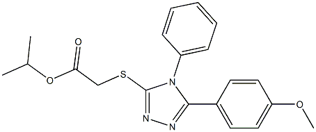 isopropyl 2-((5-(4-methoxyphenyl)-4-phenyl-4H-1,2,4-triazol-3-yl)thio)acetate Structural