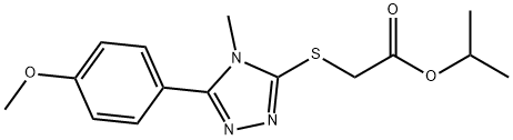 isopropyl 2-((5-(4-methoxyphenyl)-4-methyl-4H-1,2,4-triazol-3-yl)thio)acetate Structural