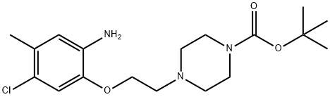 tert-butyl 4-(2-(2-amino-5-chloro-4-methylphenoxy)ethyl)piperazine-1-carboxylate Structural