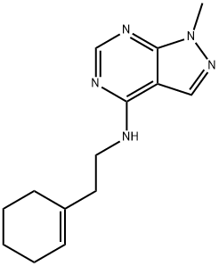 N-[2-(cyclohex-1-en-1-yl)ethyl]-1-methyl-1H-pyrazolo[3,4-d]pyrimidin-4-amine Structural