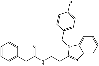 N-{2-[1-(4-chlorobenzyl)-1H-benzimidazol-2-yl]ethyl}-2-phenylacetamide Structural