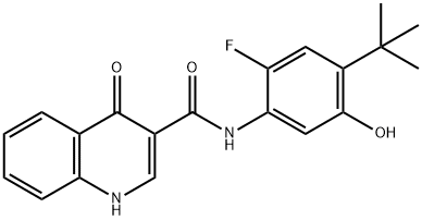 N-(4-tert-butyl-2-fluoro-5-hydroxyphenyl)-4-oxo-1,4-dihydroquinoline-3-carboxamide Structural