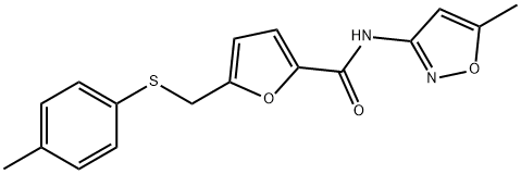 N-(5-methyl-1,2-oxazol-3-yl)-5-{[(4-methylphenyl)sulfanyl]methyl}furan-2-carboxamide Structural