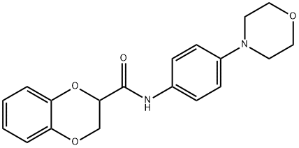 N-[4-(morpholin-4-yl)phenyl]-2,3-dihydro-1,4-benzodioxine-2-carboxamide Structural