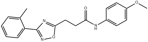 N-(4-methoxyphenyl)-3-[3-(2-methylphenyl)-1,2,4-oxadiazol-5-yl]propanamide Structural