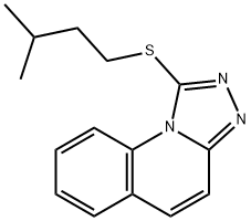 isopentyl [1,2,4]triazolo[4,3-a]quinolin-1-yl sulfide Structural