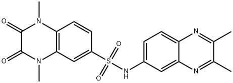 N-(2,3-dimethylquinoxalin-6-yl)-1,4-dimethyl-2,3-dioxo-1,2,3,4-tetrahydroquinoxaline-6-sulfonamide Structural