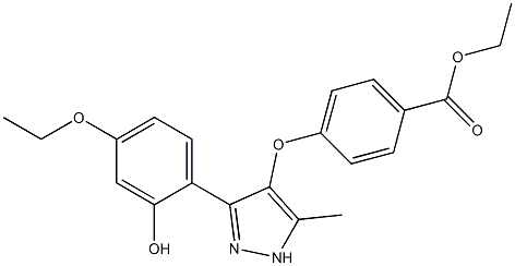 ethyl 4-((3-(4-ethoxy-2-hydroxyphenyl)-5-methyl-1H-pyrazol-4-yl)oxy)benzoate Structural