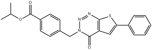 isopropyl 4-((4-oxo-6-phenylthieno[2,3-d][1,2,3]triazin-3(4H)-yl)methyl)benzoate Structural