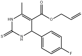 allyl 4-(4-fluorophenyl)-6-methyl-2-thioxo-1,2,3,4-tetrahydropyrimidine-5-carboxylate Structural