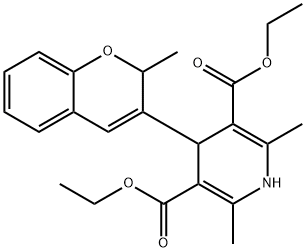 diethyl 2,6-dimethyl-4-(2-methyl-2H-chromen-3-yl)-1,4-dihydropyridine-3,5-dicarboxylate Structural