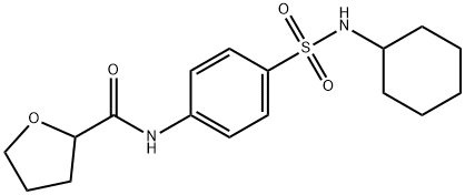 N-{4-[(cyclohexylamino)sulfonyl]phenyl}tetrahydro-2-furancarboxamide Structural