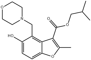 isobutyl 5-hydroxy-2-methyl-4-(4-morpholinylmethyl)-1-benzofuran-3-carboxylate Structural