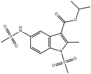 isopropyl 2-methyl-5-(methylsulfonamido)-1-(methylsulfonyl)-1H-indole-3-carboxylate Structural