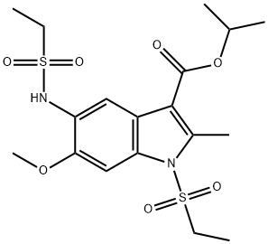 isopropyl 1-(ethylsulfonyl)-5-[(ethylsulfonyl)amino]-6-methoxy-2-methyl-1H-indole-3-carboxylate Structural