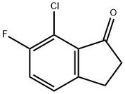 7-Chloro-6-fluoro-2,3-dihydro-1H-inden-1-one Structural