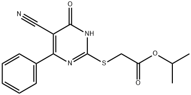 isopropyl 2-((5-cyano-4-hydroxy-6-phenylpyrimidin-2-yl)thio)acetate Structural