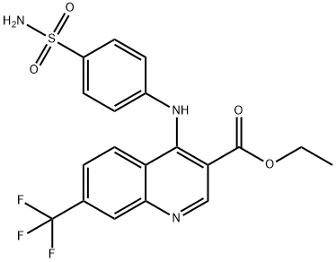 ethyl 4-[4-(aminosulfonyl)anilino]-7-(trifluoromethyl)-3-quinolinecarboxylate Structural