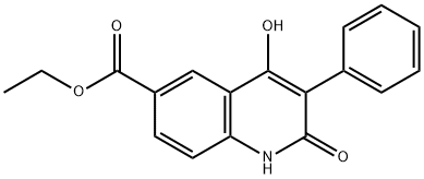 ethyl 4-hydroxy-2-oxo-3-phenyl-1,2-dihydroquinoline-6-carboxylate Structural