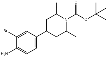 tert-butyl 4-(4-amino-3-bromophenyl)-2,6-dimethylpiperidine-1-carboxylate Structural