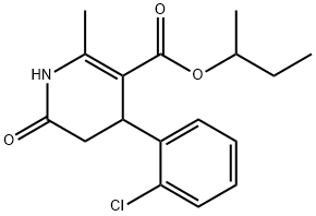 sec-butyl 4-(2-chlorophenyl)-2-methyl-6-oxo-1,4,5,6-tetrahydropyridine-3-carboxylate Structural