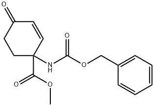 methyl 4-oxo-1-({[(phenylmethyl)oxy]carbonyl}amino)-2-cyclohexene-1-carboxylate Structural