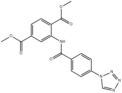 dimethyl 2-(4-(1H-tetrazol-1-yl)benzamido)terephthalate Structural