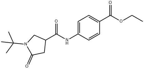 ethyl 4-(1-(tert-butyl)-5-oxopyrrolidine-3-carboxamido)benzoate Structural