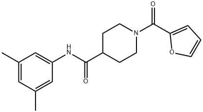 N-(3,5-dimethylphenyl)-1-(furan-2-ylcarbonyl)piperidine-4-carboxamide Structural