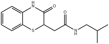 N-(2-methylpropyl)-2-(3-oxo-3,4-dihydro-2H-1,4-benzothiazin-2-yl)acetamide Structural