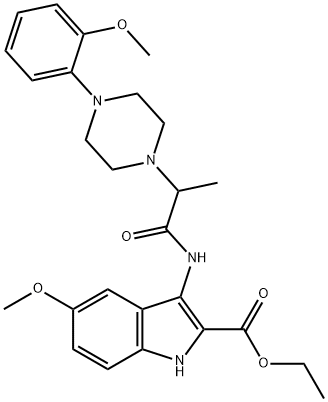 ethyl 5-methoxy-3-(2-(4-(2-methoxyphenyl)piperazin-1-yl)propanamido)-1H-indole-2-carboxylate Structural