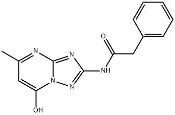 N-(7-hydroxy-5-methyl-[1,2,4]triazolo[1,5-a]pyrimidin-2(1H)-ylidene)-2-phenylacetamide Structural
