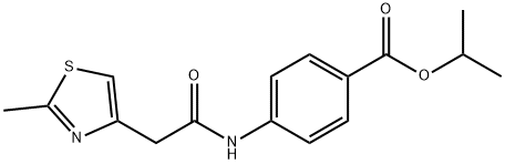 isopropyl 4-(2-(2-methylthiazol-4-yl)acetamido)benzoate Structural
