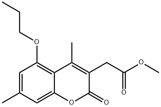 methyl 2-(4,7-dimethyl-2-oxo-5-propoxy-2H-chromen-3-yl)acetate Structural