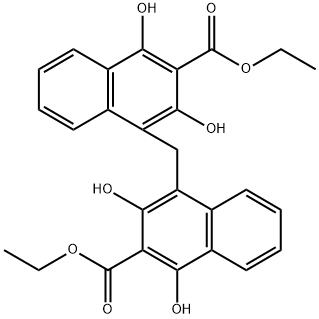 diethyl 4,4'-methylenebis(1,3-dihydroxy-2-naphthoate) Structural
