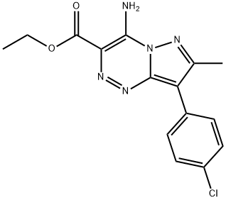 ethyl 4-amino-8-(4-chlorophenyl)-7-methylpyrazolo[5,1-c][1,2,4]triazine-3-carboxylate Structural