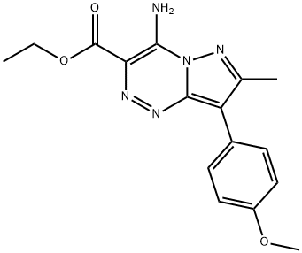 ethyl 4-amino-8-(4-methoxyphenyl)-7-methylpyrazolo[5,1-c][1,2,4]triazine-3-carboxylate Structural