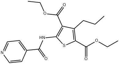 diethyl 5-(isonicotinamido)-3-propylthiophene-2,4-dicarboxylate Structural