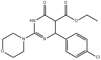 ethyl 6-(4-chlorophenyl)-2-(morpholin-4-yl)-4-oxo-1,4,5,6-tetrahydropyrimidine-5-carboxylate Structural