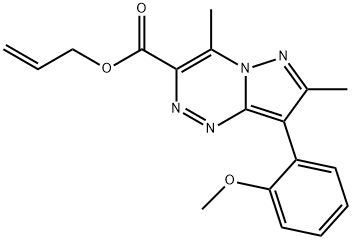 allyl 8-(2-methoxyphenyl)-4,7-dimethylpyrazolo[5,1-c][1,2,4]triazine-3-carboxylate Structural