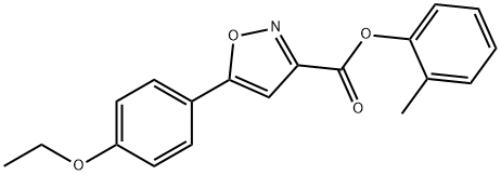o-tolyl 5-(4-ethoxyphenyl)isoxazole-3-carboxylate Structural