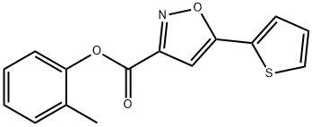 o-tolyl 5-(thiophen-2-yl)isoxazole-3-carboxylate Structural