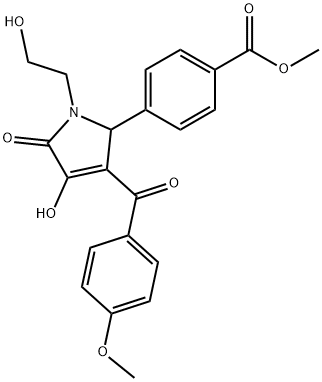 methyl 4-(4-hydroxy-1-(2-hydroxyethyl)-3-(4-methoxybenzoyl)-5-oxo-2,5-dihydro-1H-pyrrol-2-yl)benzoate Structural