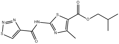 isobutyl 4-methyl-2-(1,2,3-thiadiazole-4-carboxamido)thiazole-5-carboxylate Structural