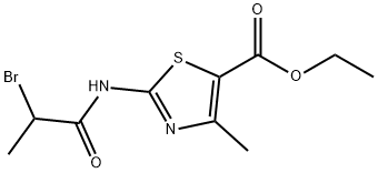 ethyl 2-(2-bromopropanamido)-4-methylthiazole-5-carboxylate Structural