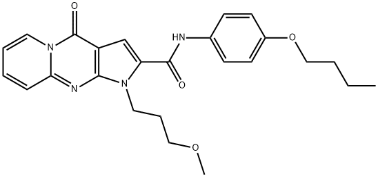 N-(4-butoxyphenyl)-1-(3-methoxypropyl)-4-oxo-1,4-dihydropyrido[1,2-a]pyrrolo[2,3-d]pyrimidine-2-carboxamide Structural