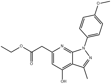 ethyl 2-(4-hydroxy-1-(4-methoxyphenyl)-3-methyl-1H-pyrazolo[3,4-b]pyridin-6-yl)acetate Structural